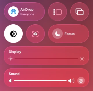 Control Center with Apple's Sound module